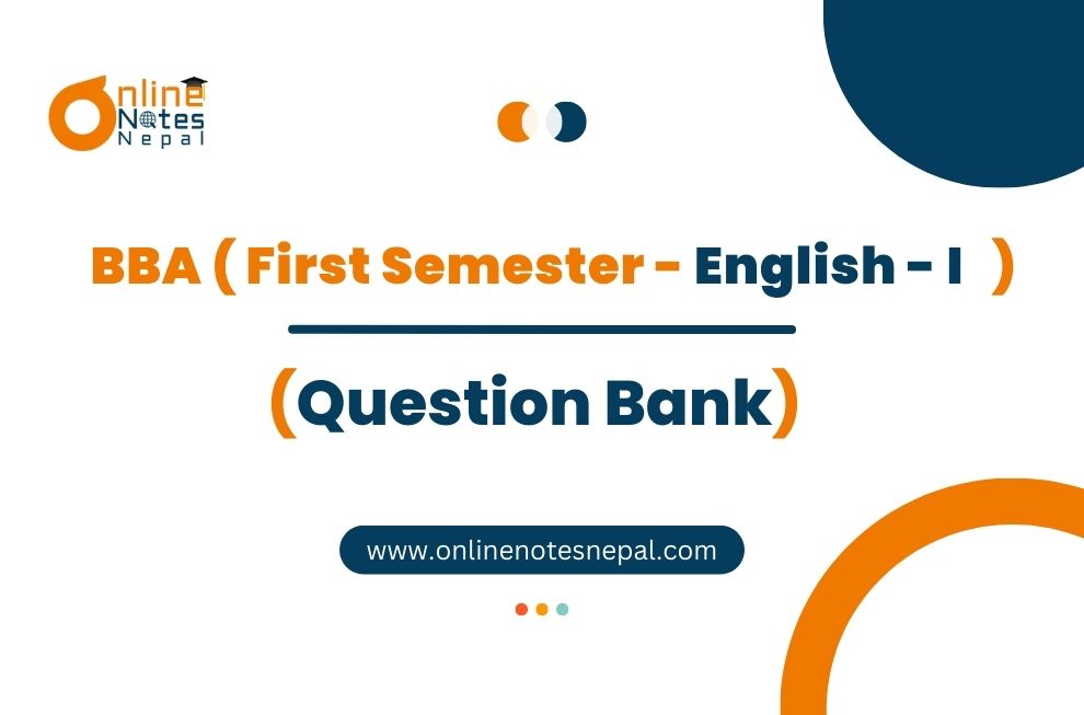 Question Bank of English I Photo